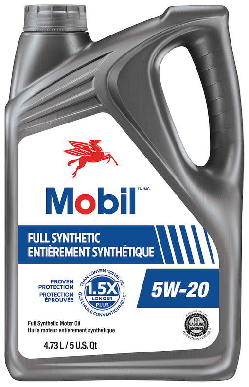 Mobil Full Synthetic 5W-20 Motor Oil, 4.73L