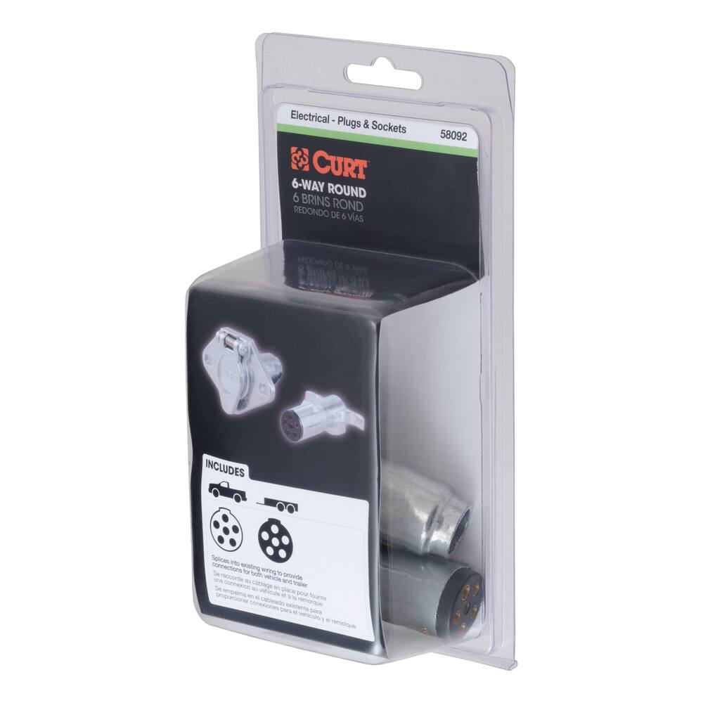 58092 6-Way Round Connector Plug & Socket (Packaged)