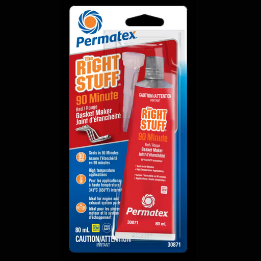 Permatex® 30871 Right Stuff 90 Minute Gasket Maker, Red, 80-mL