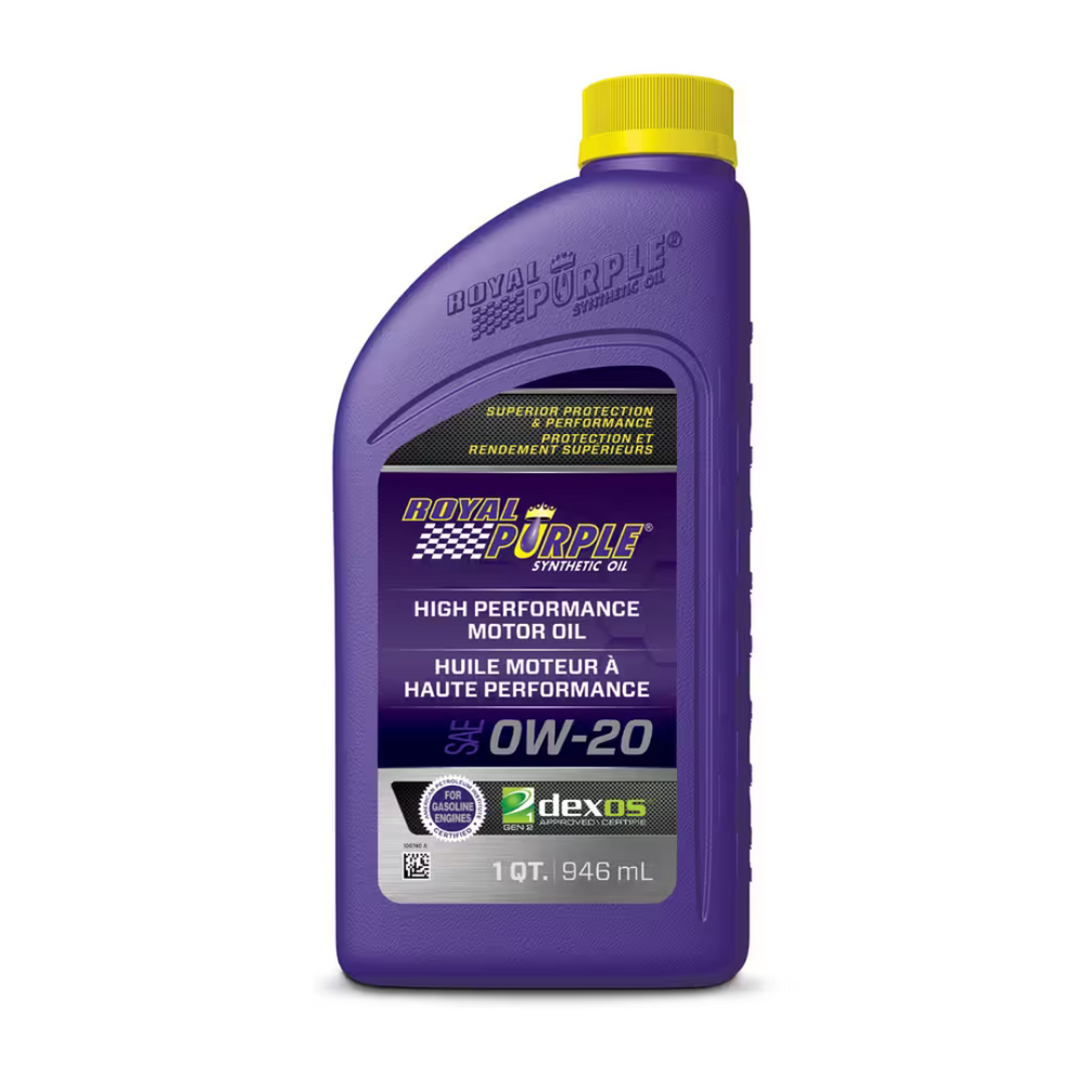 Royal Purple High Performance 0W20 Synthetic Engine/Motor Oil, 946-mL