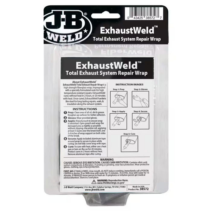 JB Weld Exhaust Weld Total Exhaust Repair Wrap, Single, 2-in x 72-in