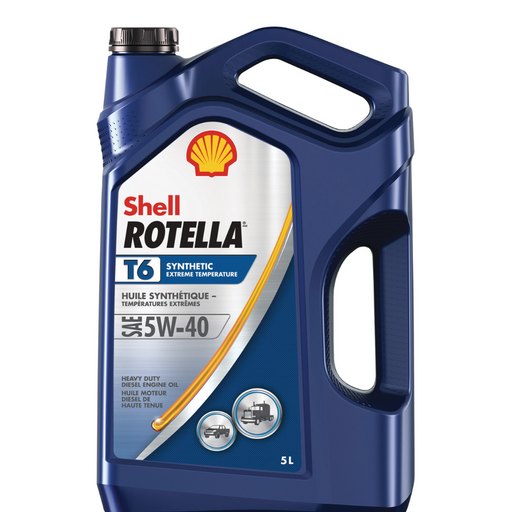 Shell Rotella® T6 Extreme Temperature Assorted-Viscosity Heavy-Duty Synthetic Diesel Engine/Motor Oil, 5-L