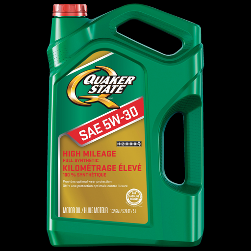 Quaker State High Mileage 5W30 Synthetic Engine/Motor Oil, 5-L