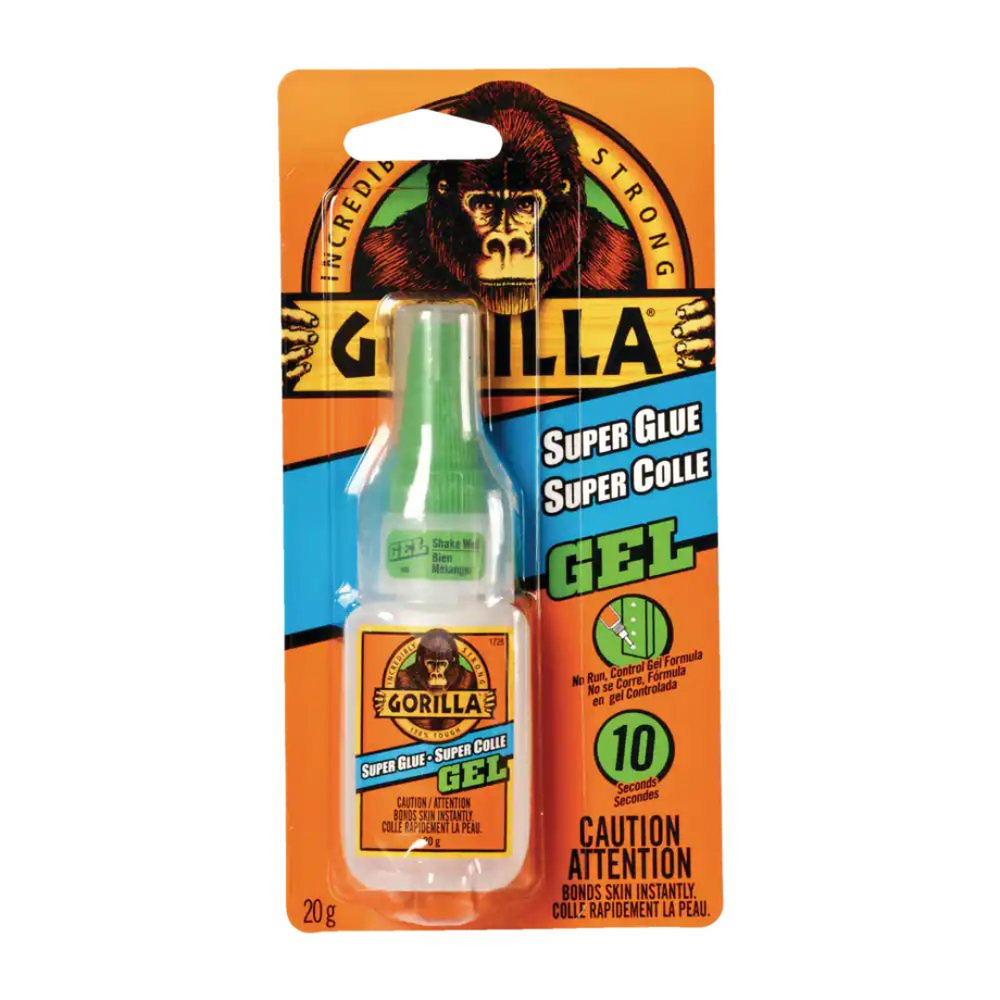 Gorilla Super Glue Gel, NoRun FastSetting Adhesive with AntiClog Ca — Partsource