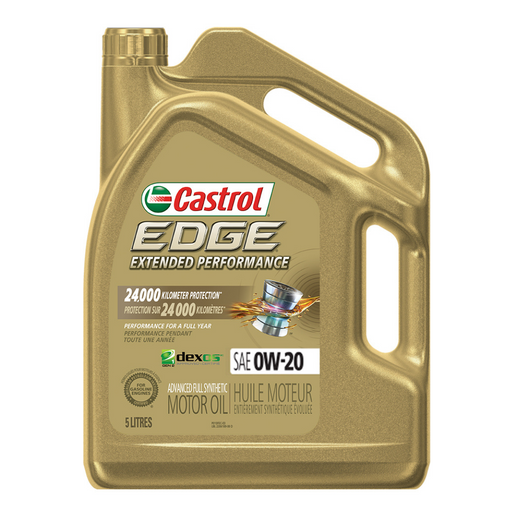 Castrol EDGE Extended Performance 0W20 Synthetic Engine/Motor Oil, 5-L
