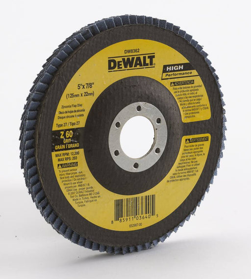 DW8352 DEWALT 4-1/2 x 7/8-in Z40T27 Flap Disc