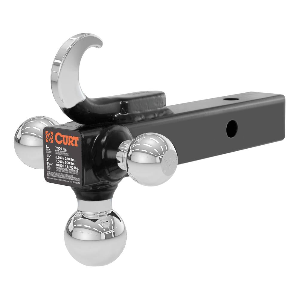 45675 Multi-Ball Mount with Hook (1-7/8, 2 & 2-5/16 Chrome Balls)