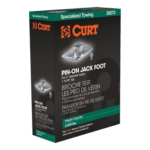 Pin-On Jack Foot (Fits 2 Tube, 2,000 lbs, 1-11/16 Height)