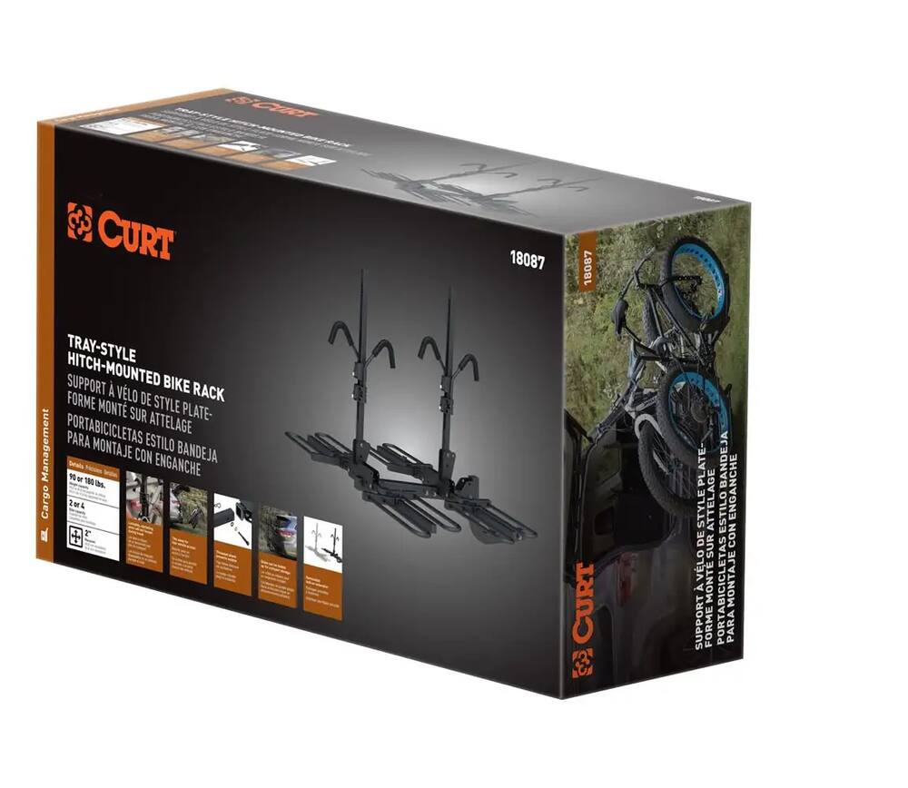 18087 Tray-Style Hitch-Mounted Bike Rack (4 Bikes, 2 Shank)